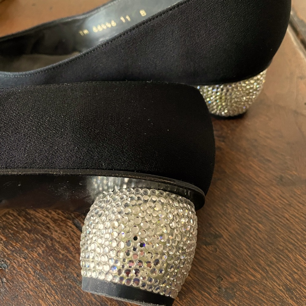 Stuart Weitzman Silk Pumps with Jewel Heel